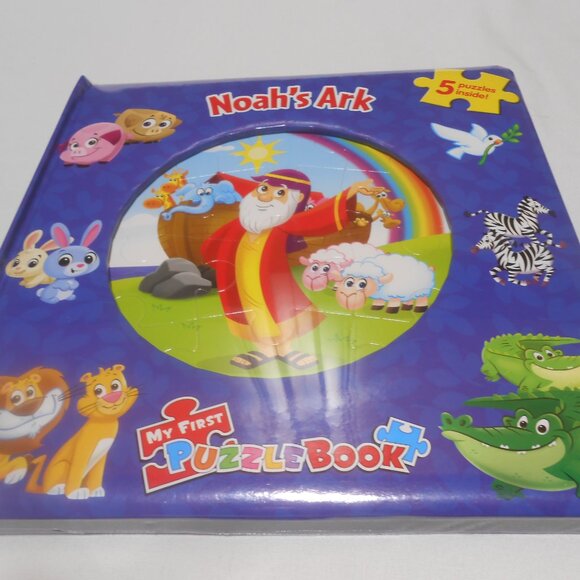 NEW Noah's Ark padded Board My First Puzzle Book w/ 5 puzzles ages 3+ kids 📘🎁 - Picture 4 of 9